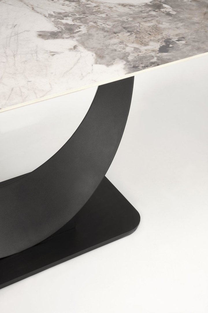 FERNANDO JEDILNA MIZA 160-240x90cm - MARMOR BELA/ČRNA - slika 15
