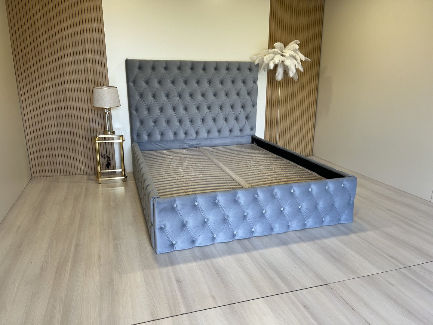 POSTELJNI OKVIR MADISON - SIVA 160X200CM
