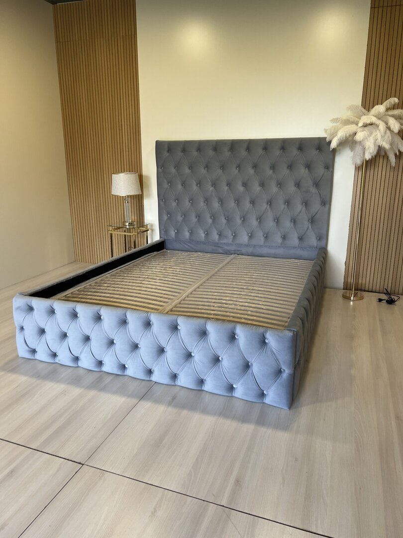 POSTELJNI OKVIR MADISON - SIVA 160X200CM - slika 3
