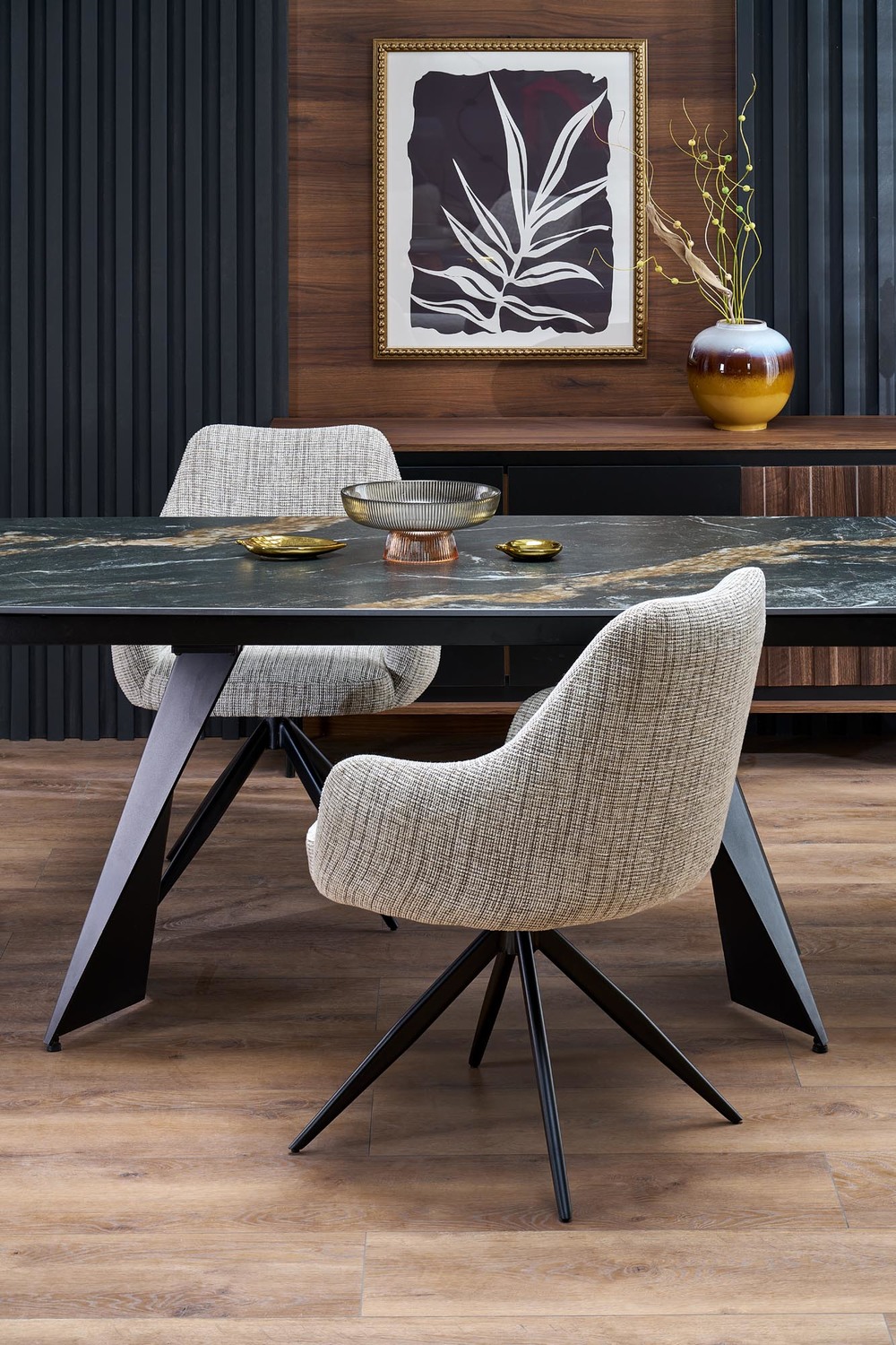 ARMANI RAZTEGLJIVA JEDILNA MIZA 165-241x90cm - MARMOR ČRNA - slika 5