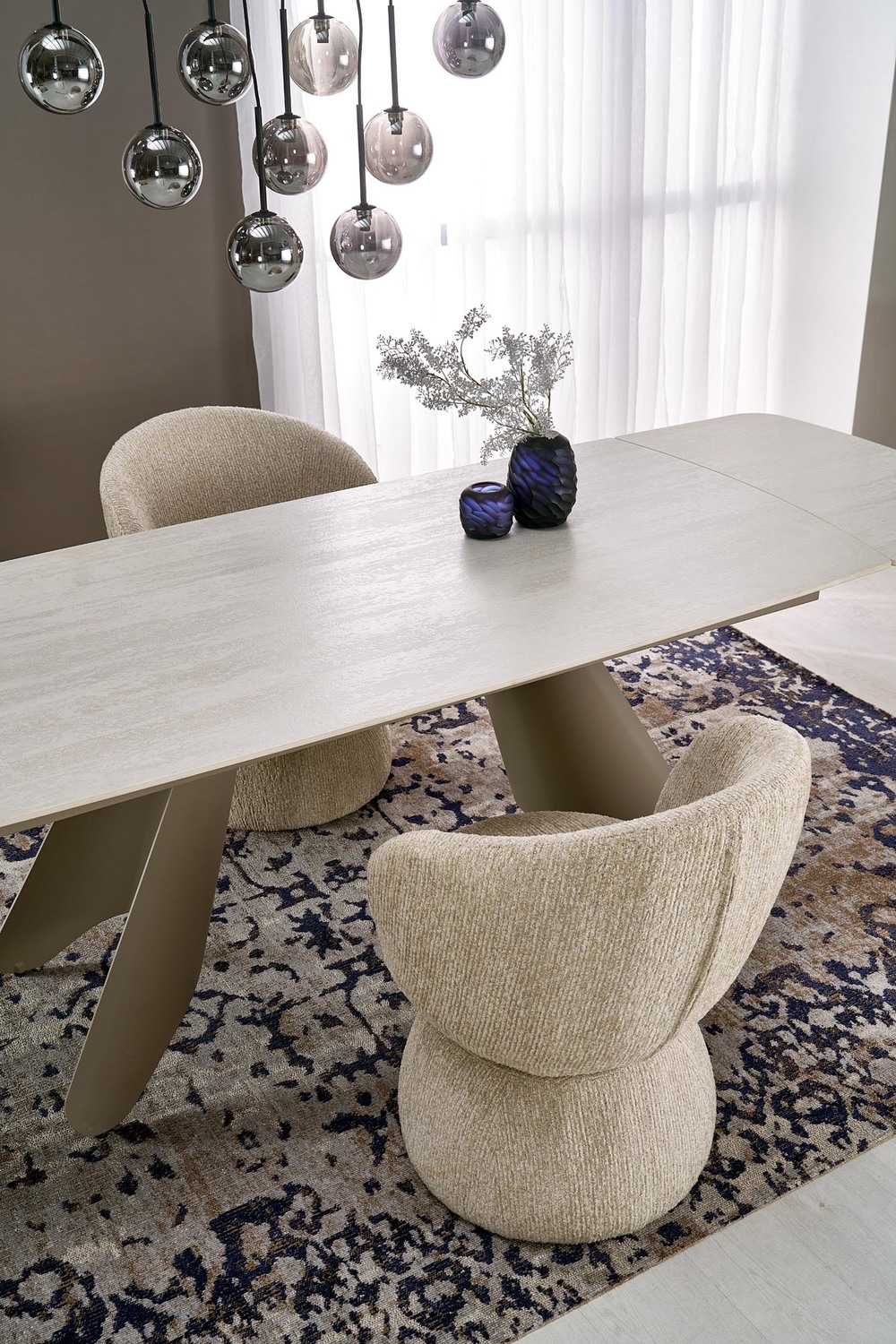 SALIX RAZTEGLJIVA JEDILNA MIZA - TRAVERTIN / KAŠMIR 180-260X90CM - slika 3