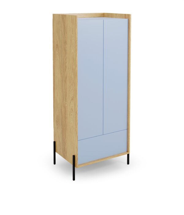 MOBIUS cabinet 2D color: hikora oak/blue horizon