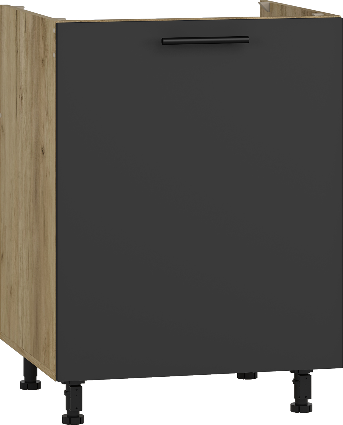 VENTO DK-60/82 sink cabinet, color: craft oak/antracite