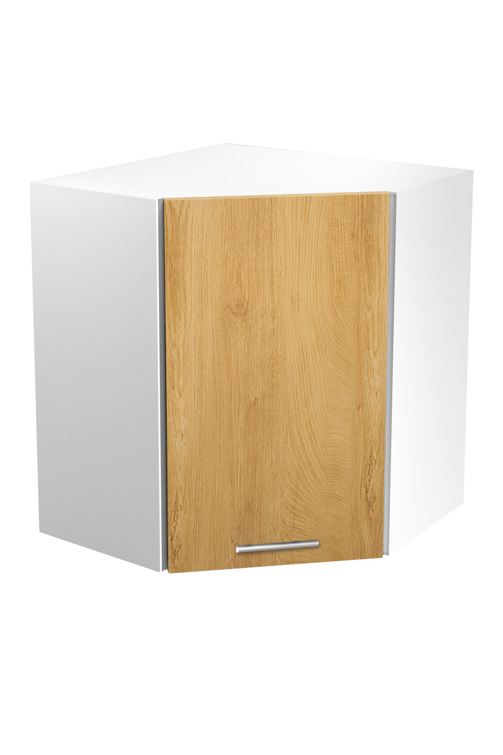 VENTO GN-60/72 corner top cabinet, color: white / honey oak