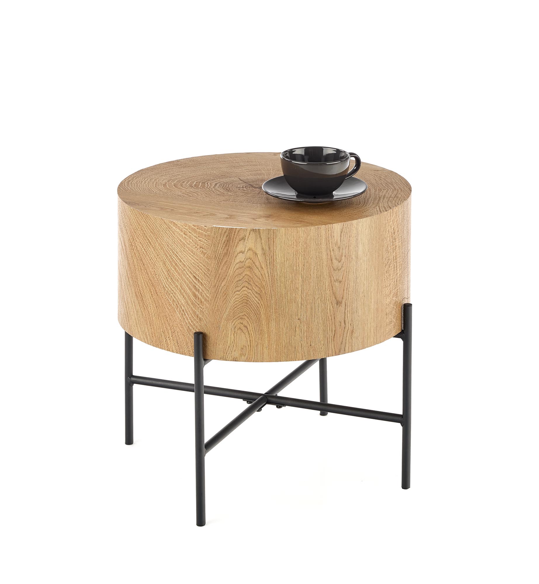 BROOKLYN-S c. table natural oak / black