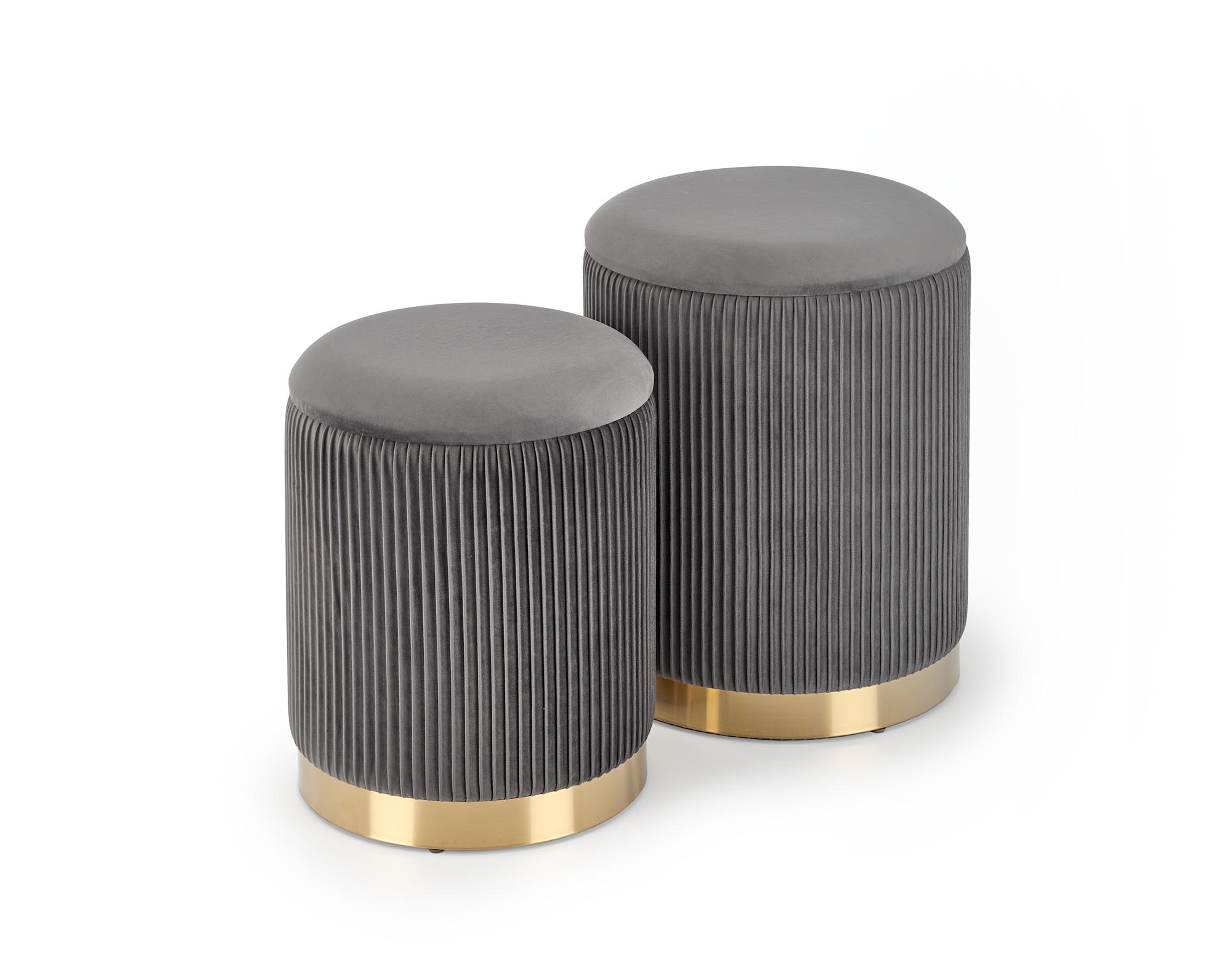 MONTY set of two stools: color: grey