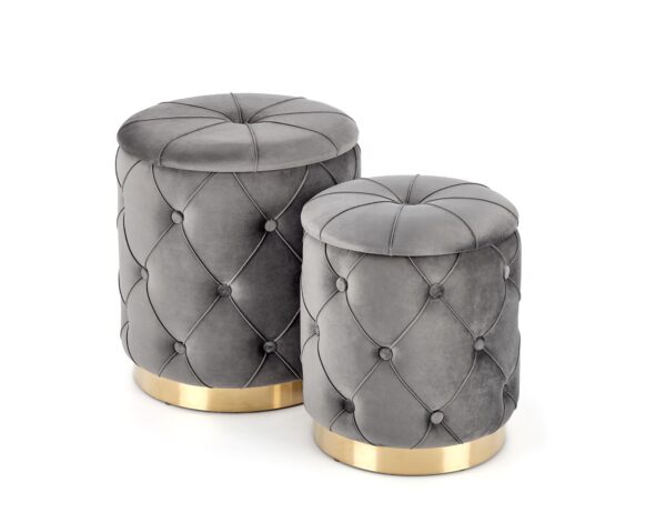 POLLY set of two stools, color: grey