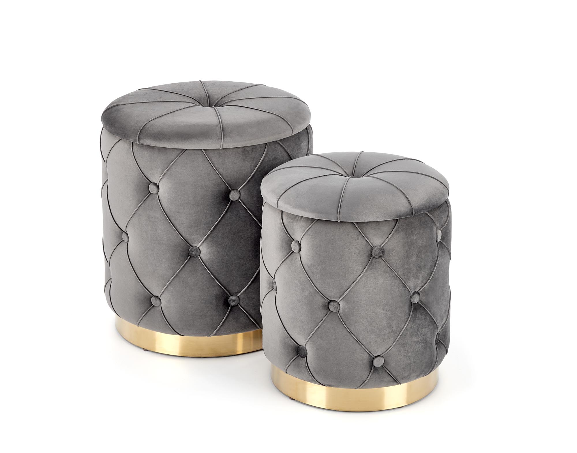 POLLY set of two stools, color: grey