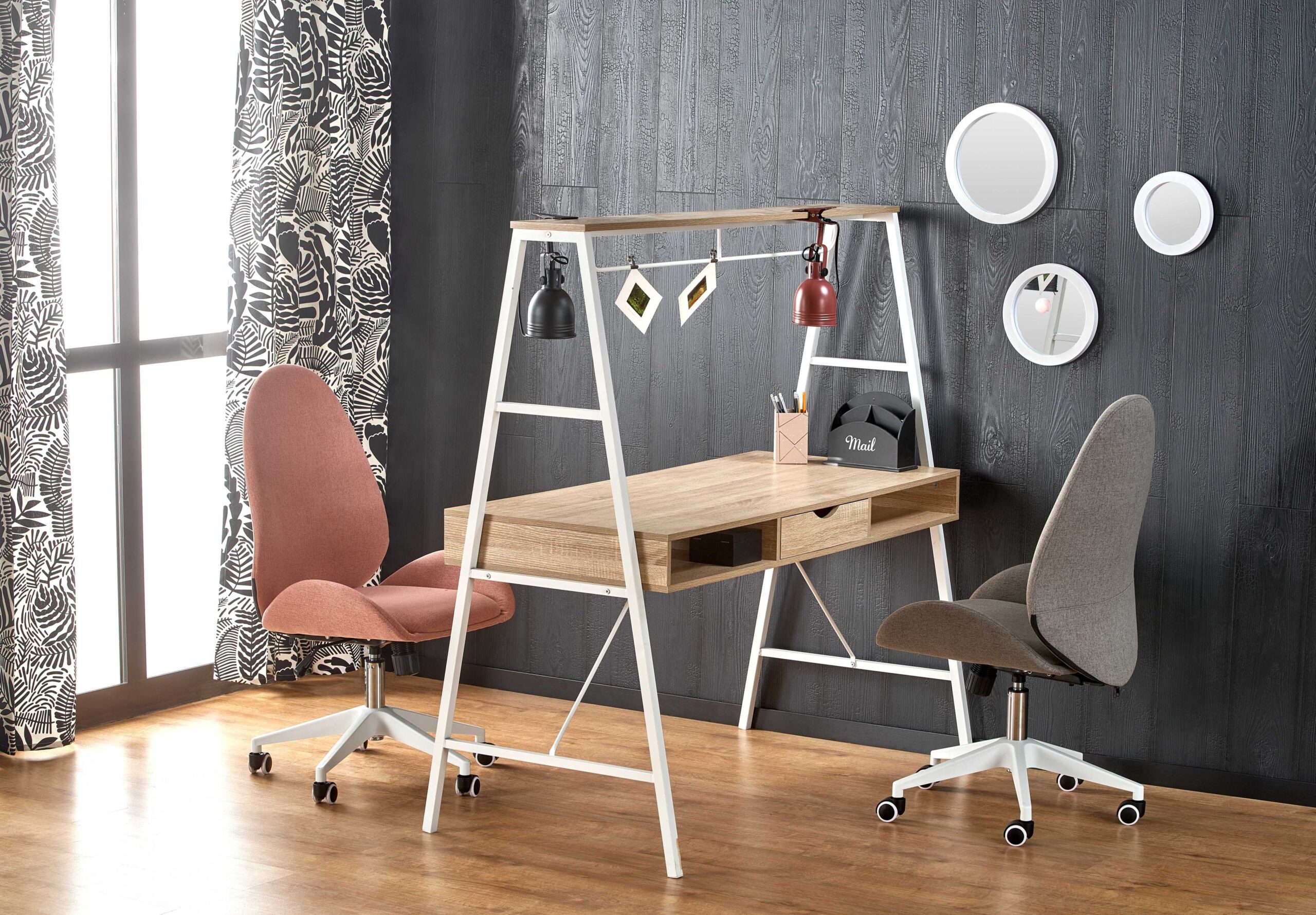 B48 desk sonoma oak / white