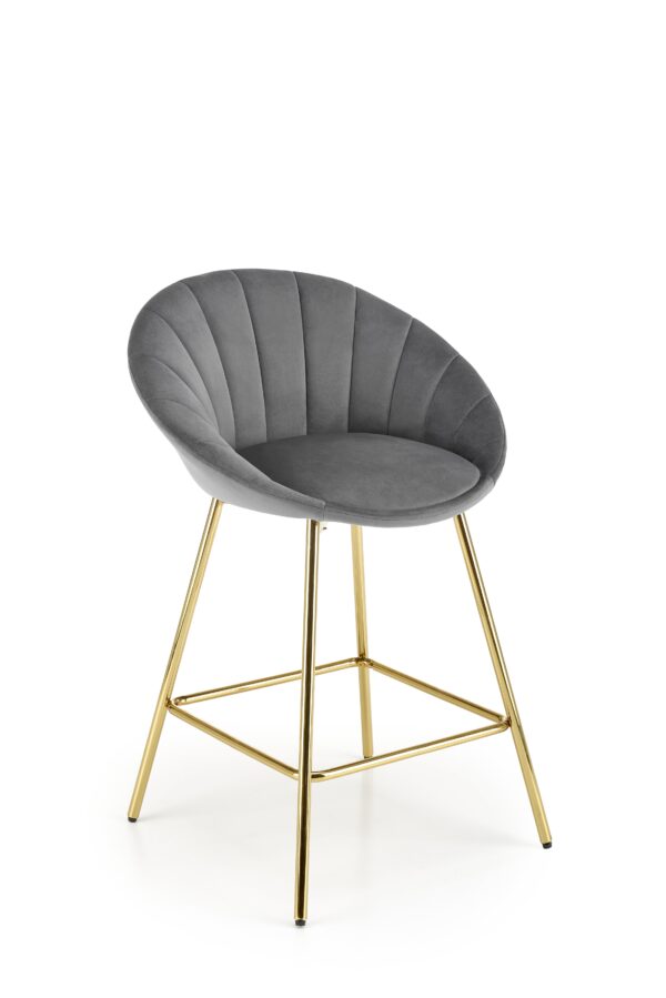 H112 bar stool, grey / gold