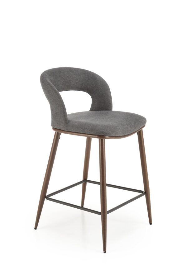 H114 bar stool, grey / walnut