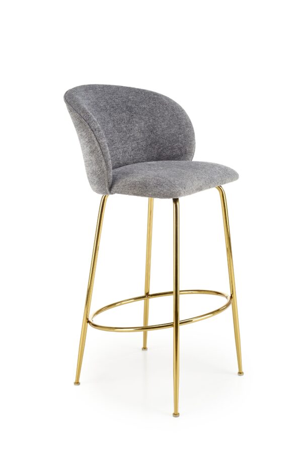 H116 bar stool, grey / gold