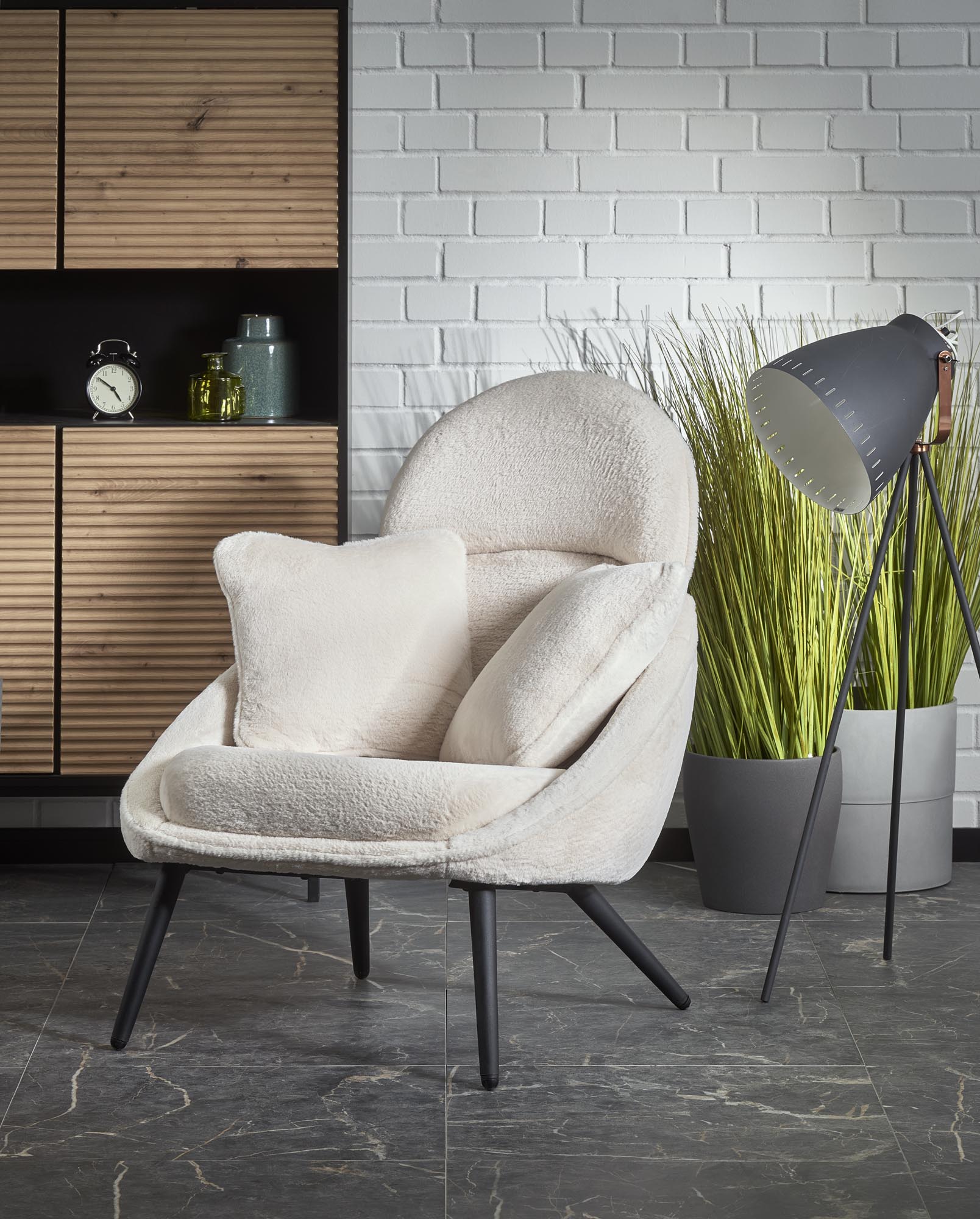MERRY leisure chair, creamy