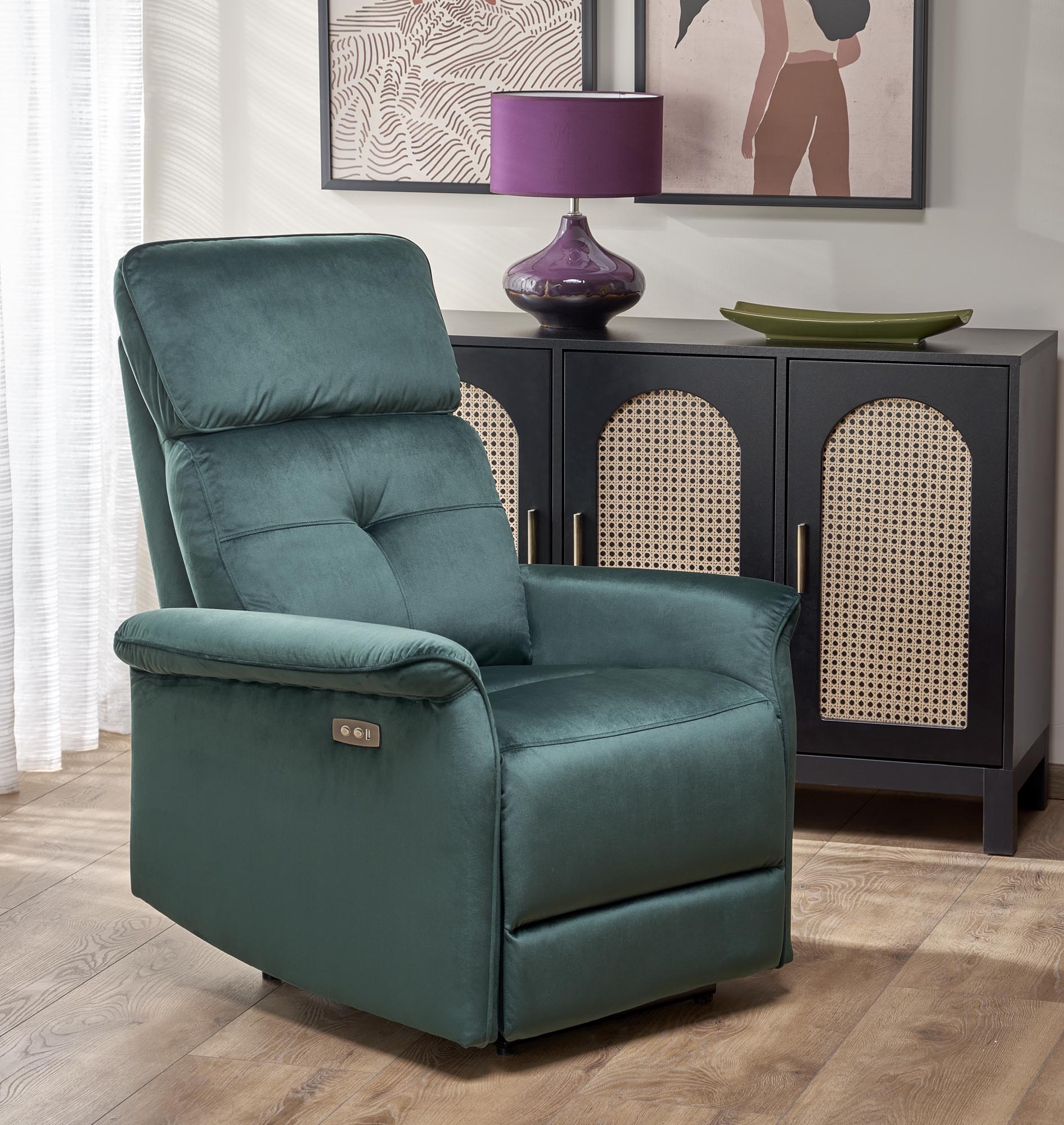 SEMIR leisure chair, dark green