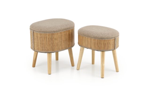 TICO set of two pouffs, beige