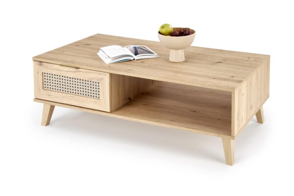 BORNEO LAW-1 coffee table, artisan oak / black