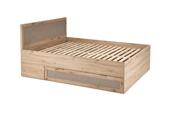 BORNEO LOZ-160 bed, artisan oak / black