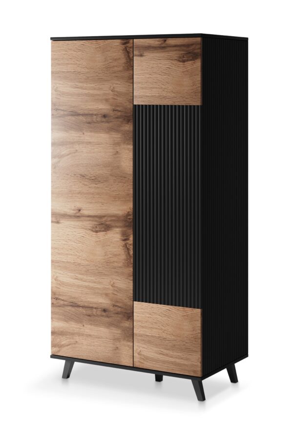 RANDOM S-1 wardrobe, wotan oak / black