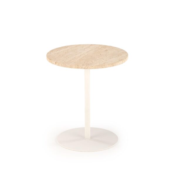 TRAVERSO S c. table, color travertine / white