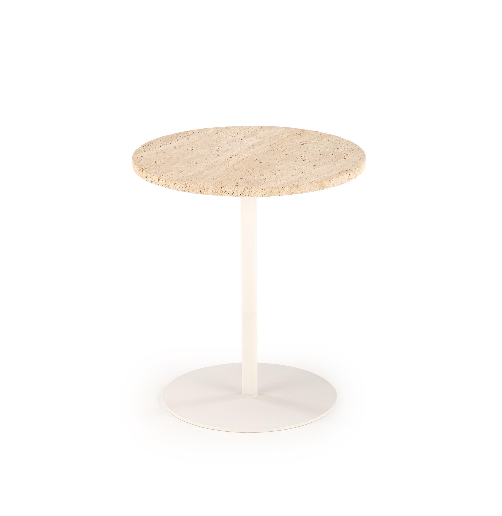 TRAVERSO S c. table, color travertine / white