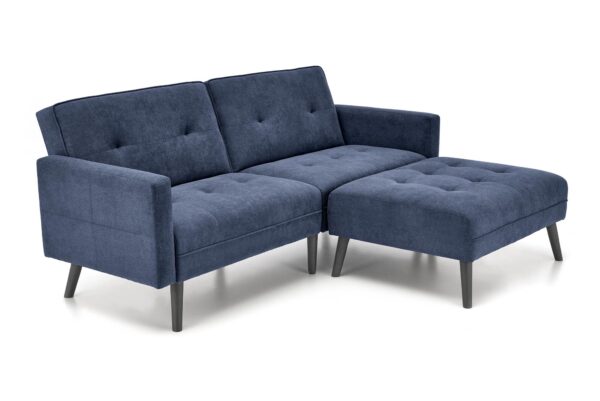 CORNELIUS folding sofa with ottoman, color: blue