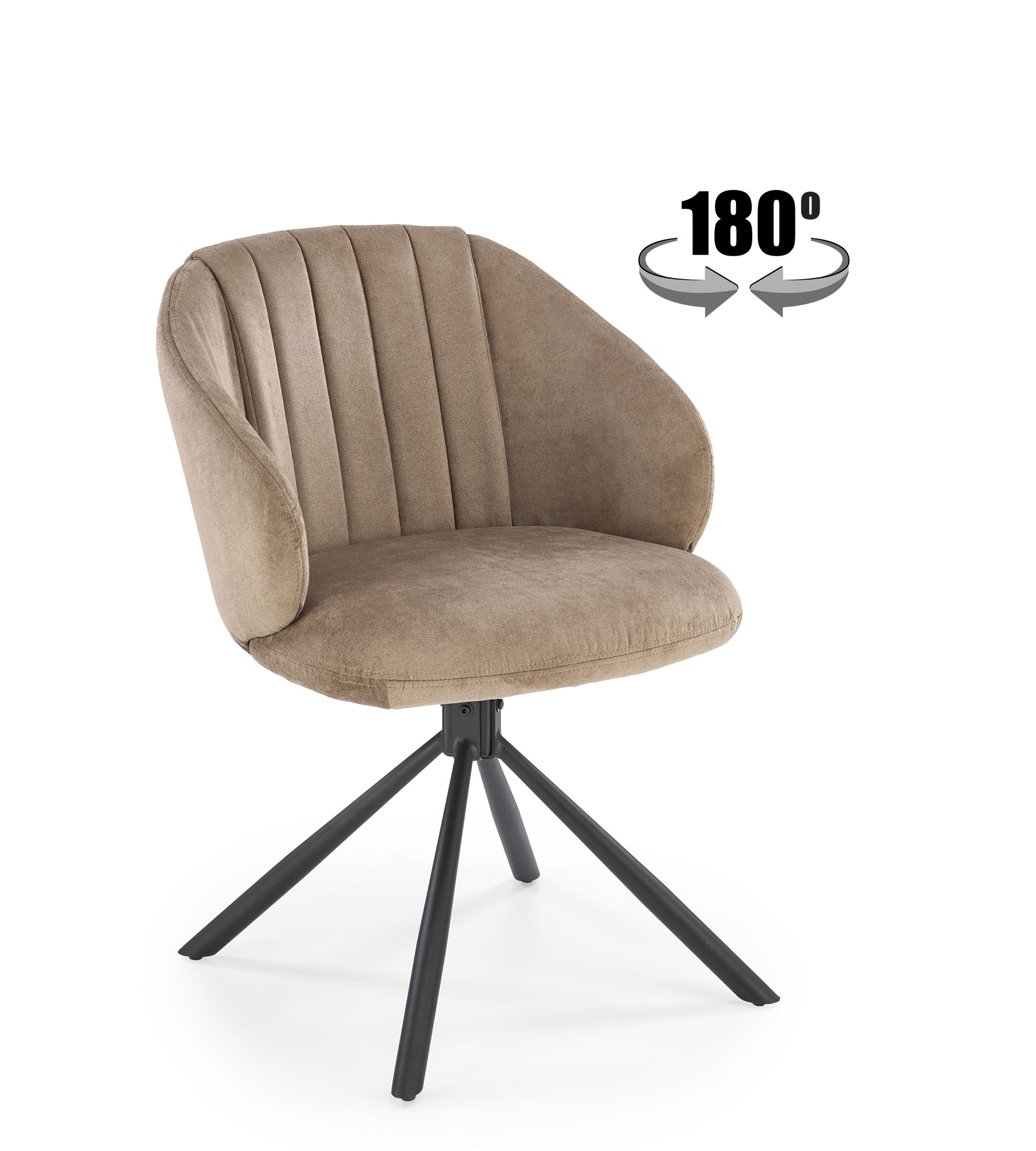 K533 chair, black / cappucino