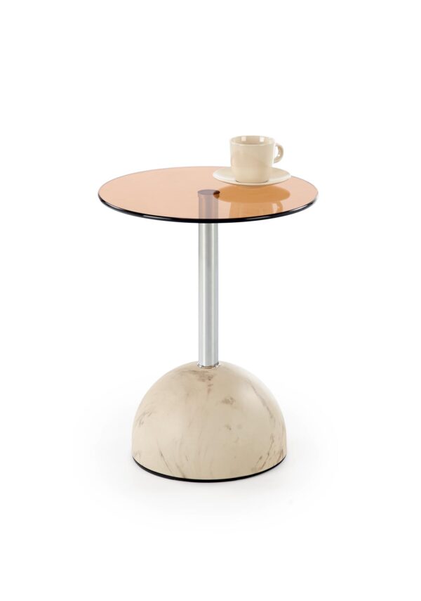 ARIANA c.table,  beige marble / amber