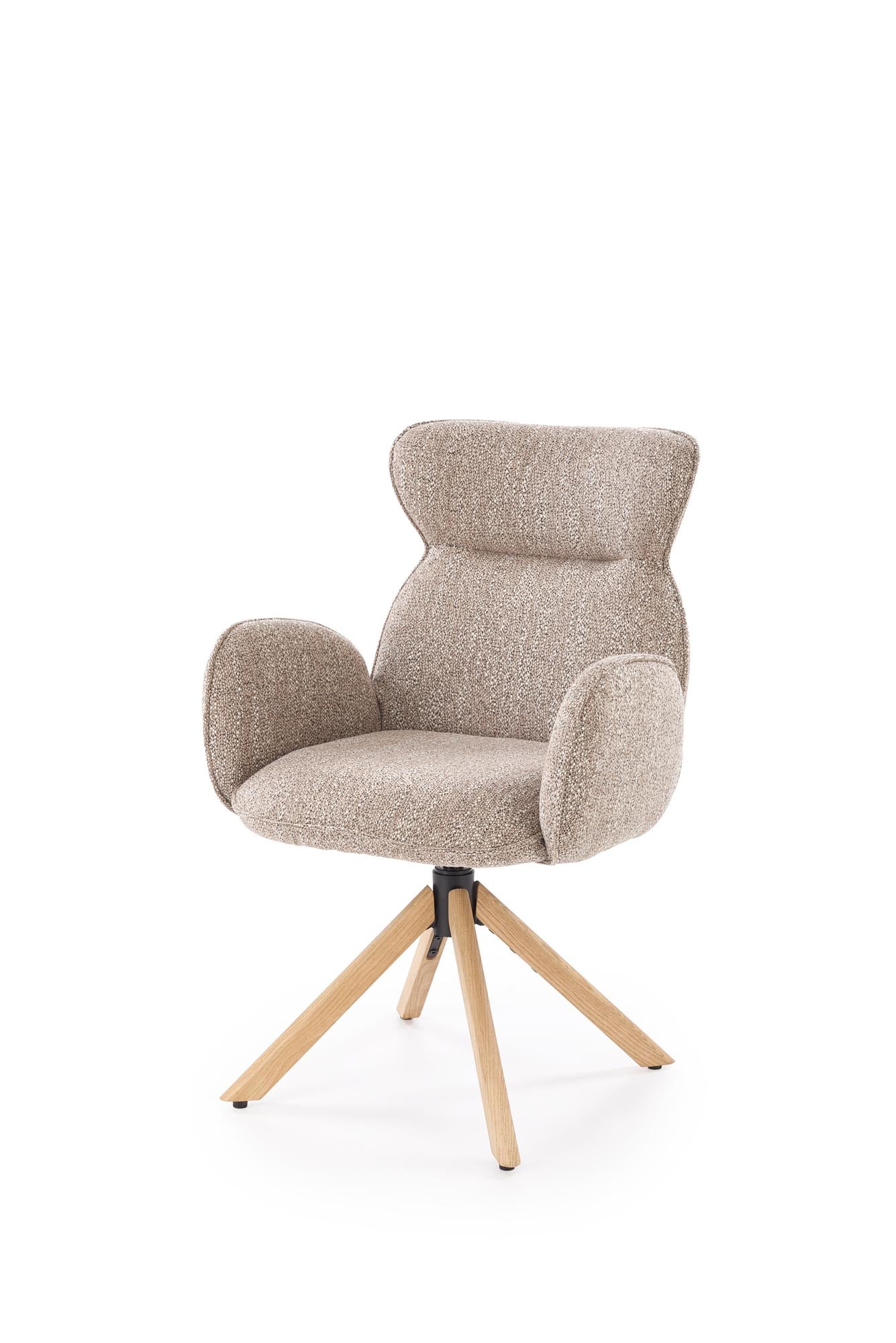 K585 chair, dark beige / natural oak