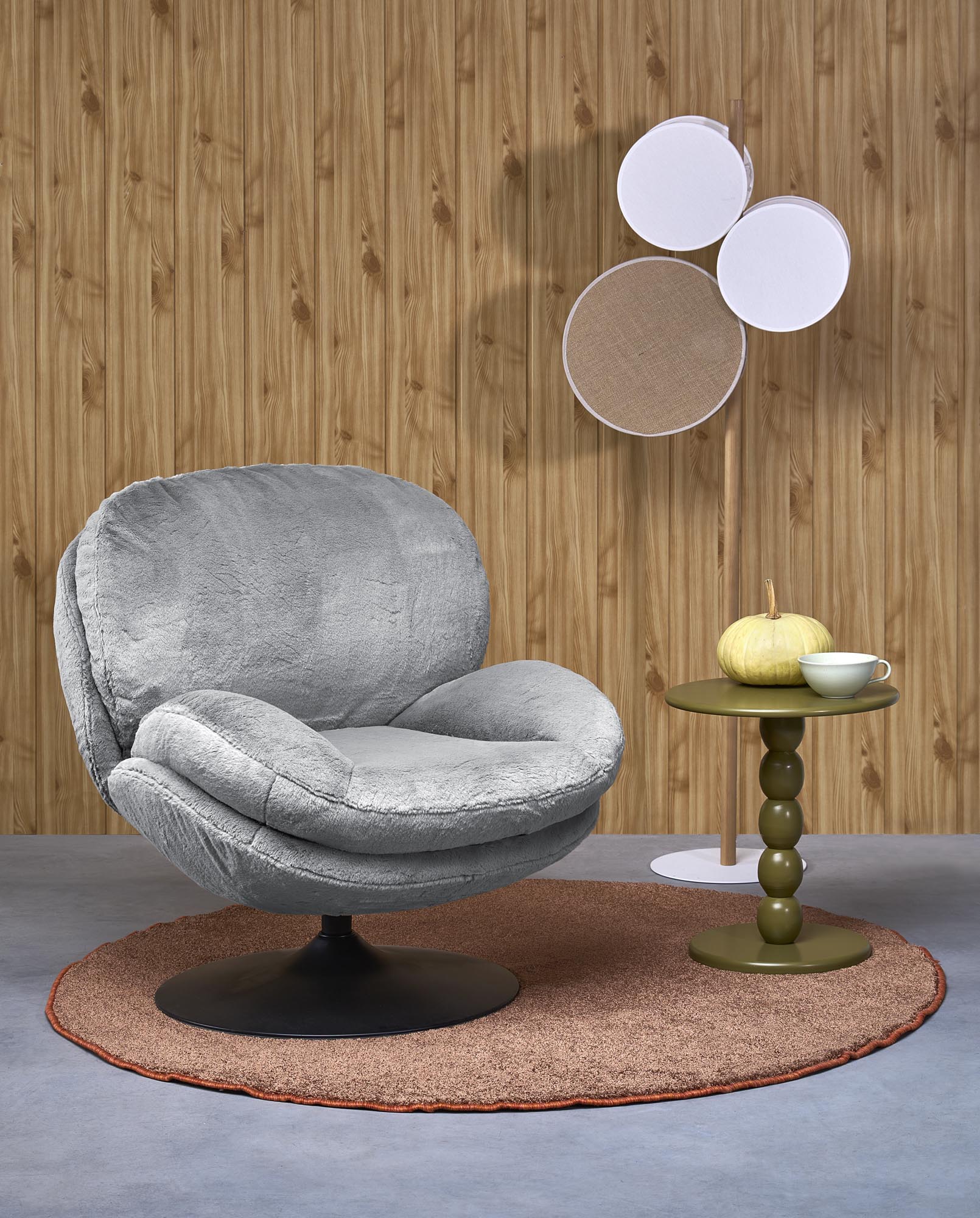SHELL l.chair, grey
