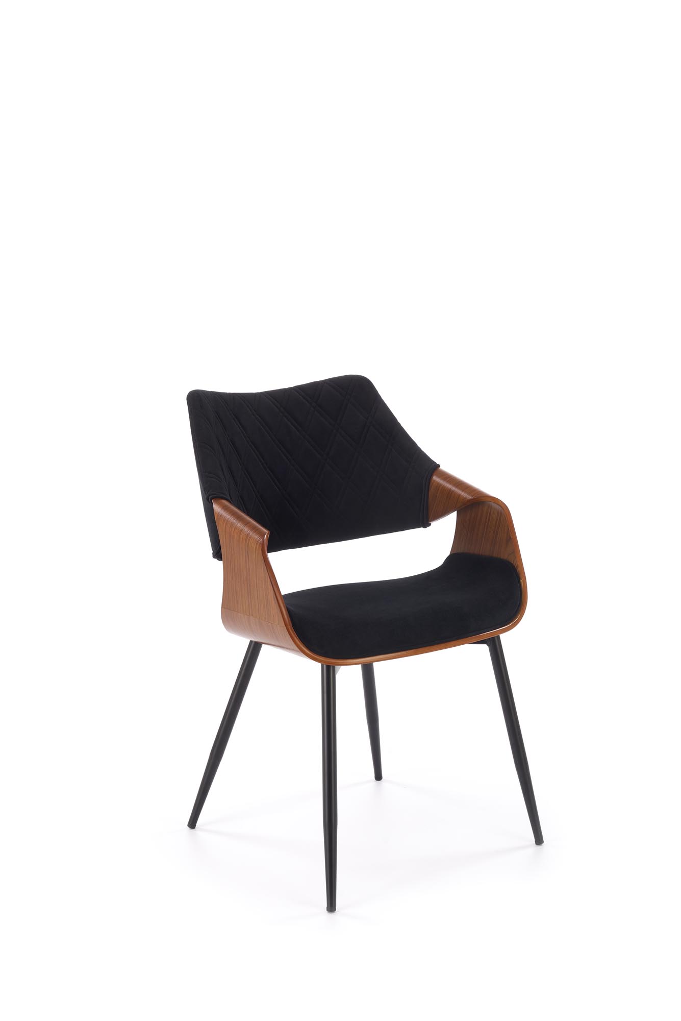 K586 chair, color: walnut / black