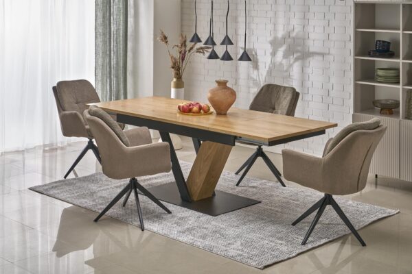 FANIS  extension table, natural / black