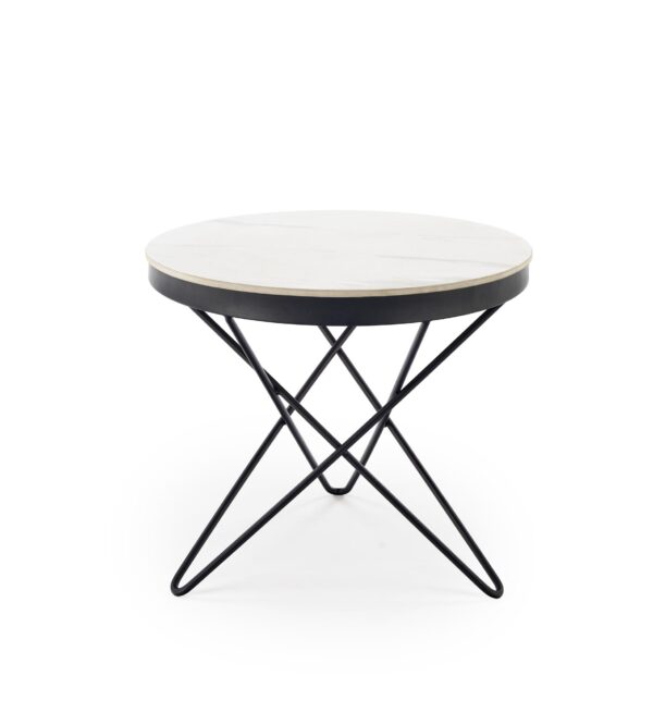 LEILA 2 c.table, white marble / black