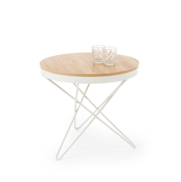 LEILA c.table, natural / white