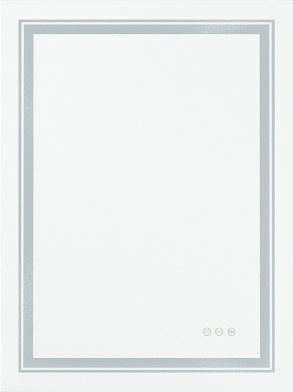 VERO bathroom wall mirror, silver