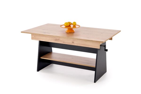 ERIKA lifting coffee table, color: artisan oak / black