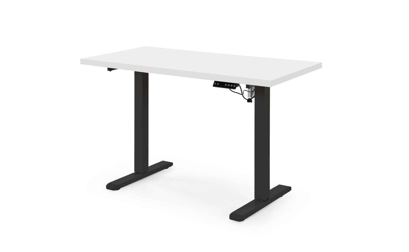 B/54 desk with adjustable height, top - white, frame - black