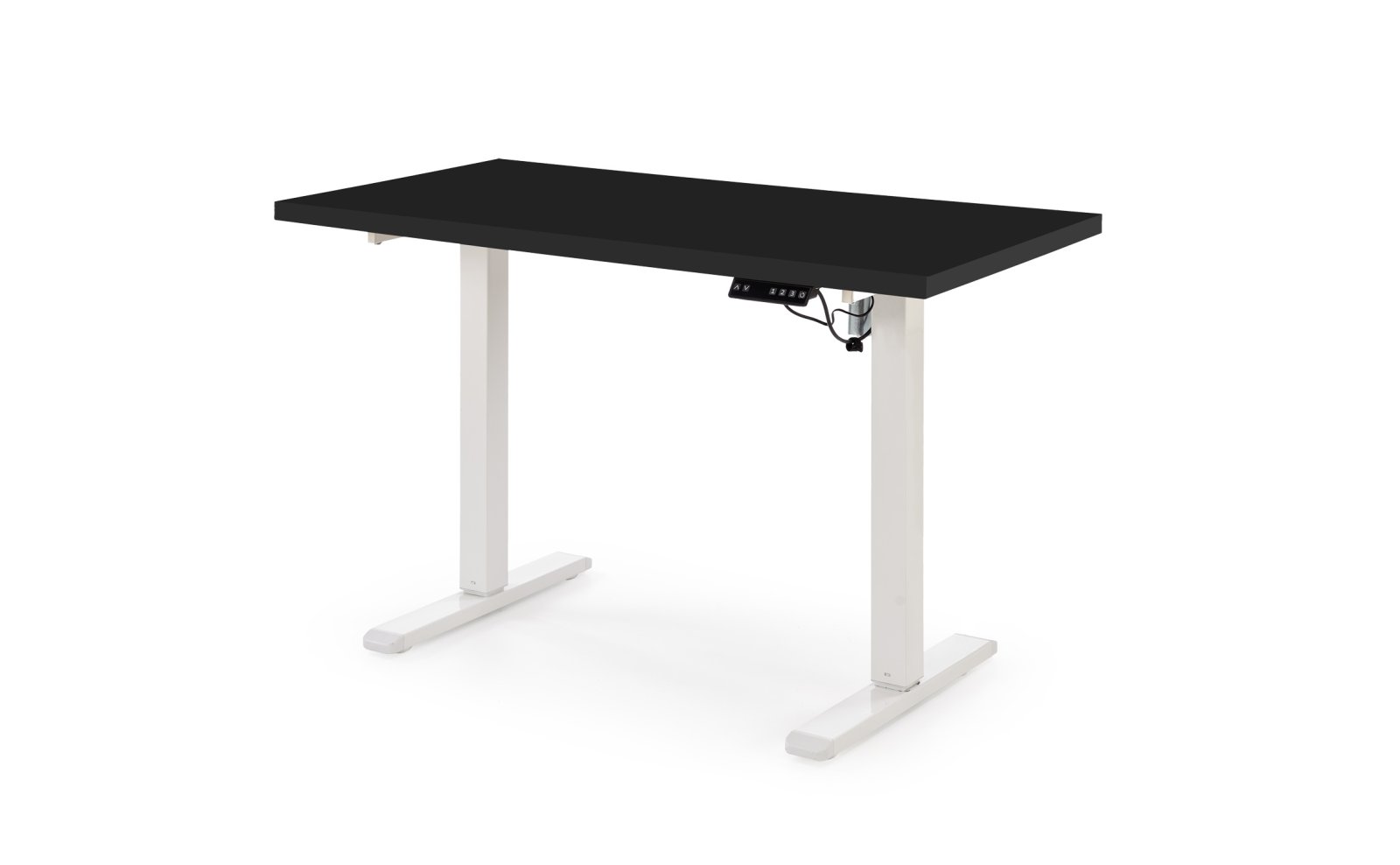 B/54 desk with adjustable height, top - black, frame - white