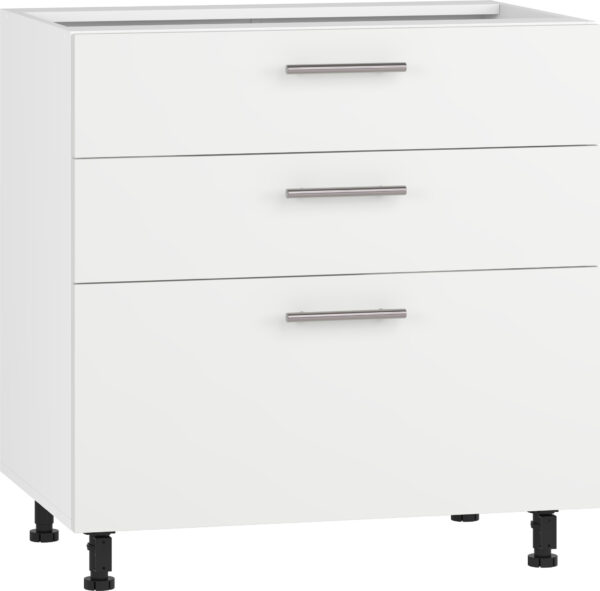 VENTO DS3-80/82 lower cabinet with drawers, color: white/white matt