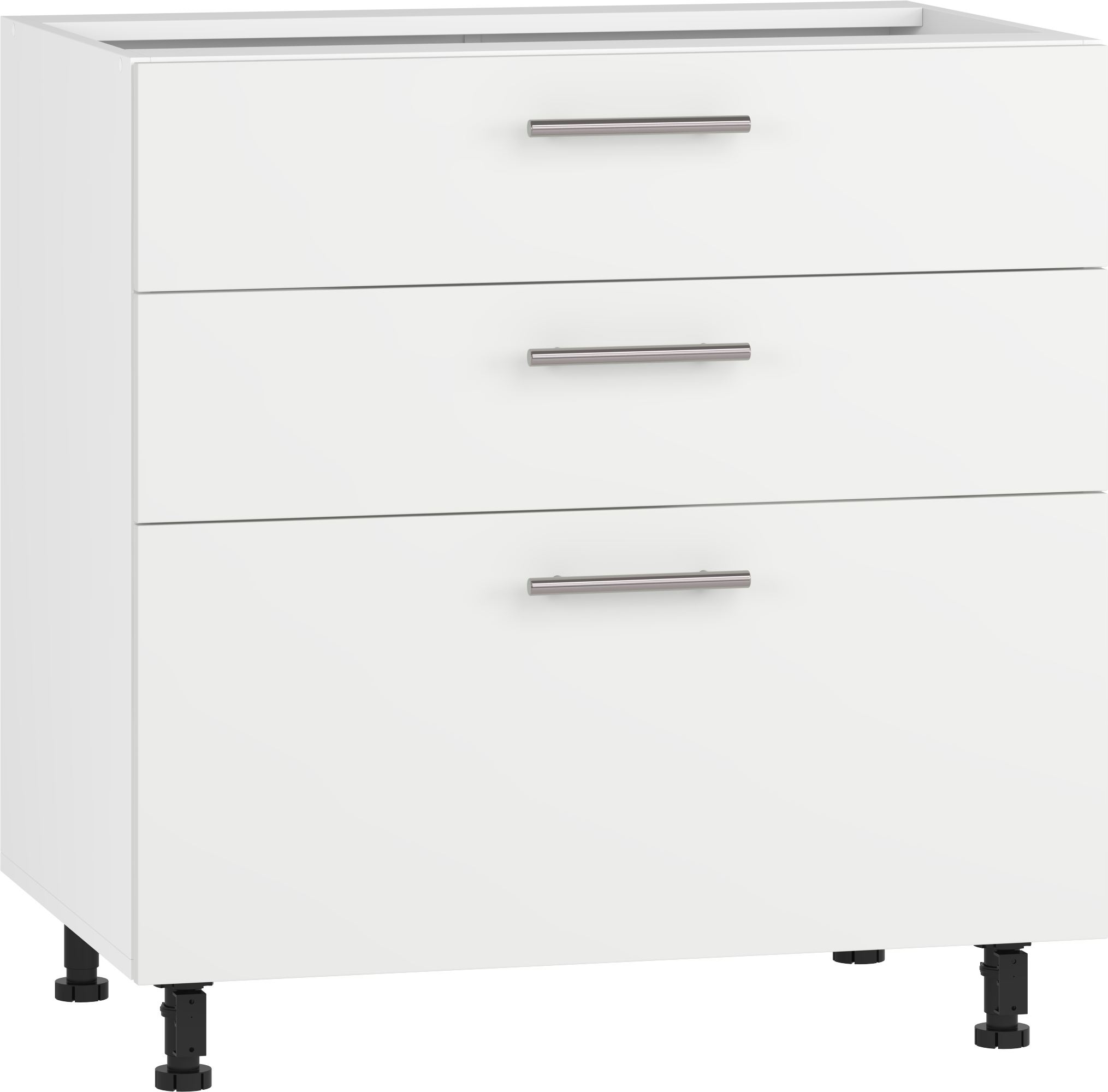 VENTO DS3-80/82 lower cabinet with drawers, color: white/white matt
