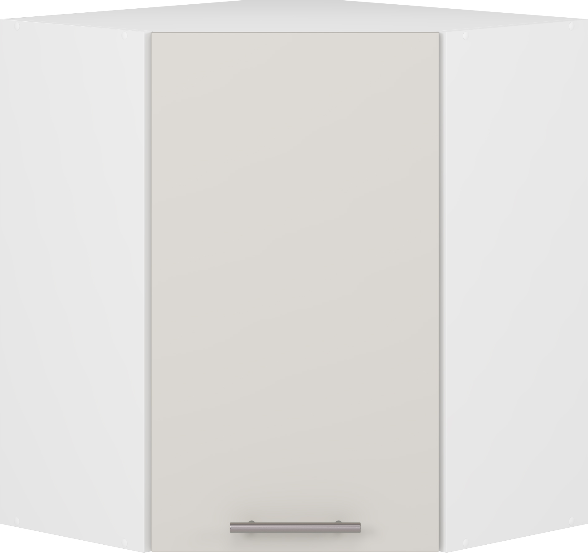 VENTO GN-60/72 corner top cabinet, color: white / cashmere