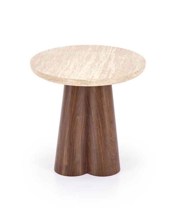 FRIDA S  c.table travertine / walnut