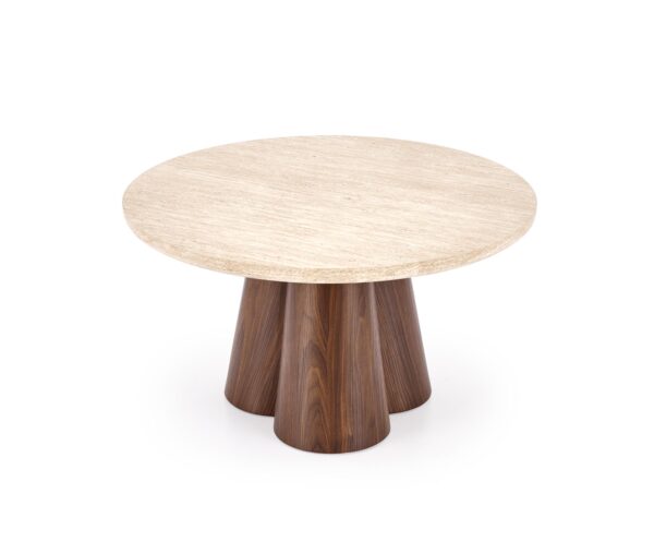 FRIDA  c.table travertine / walnut
