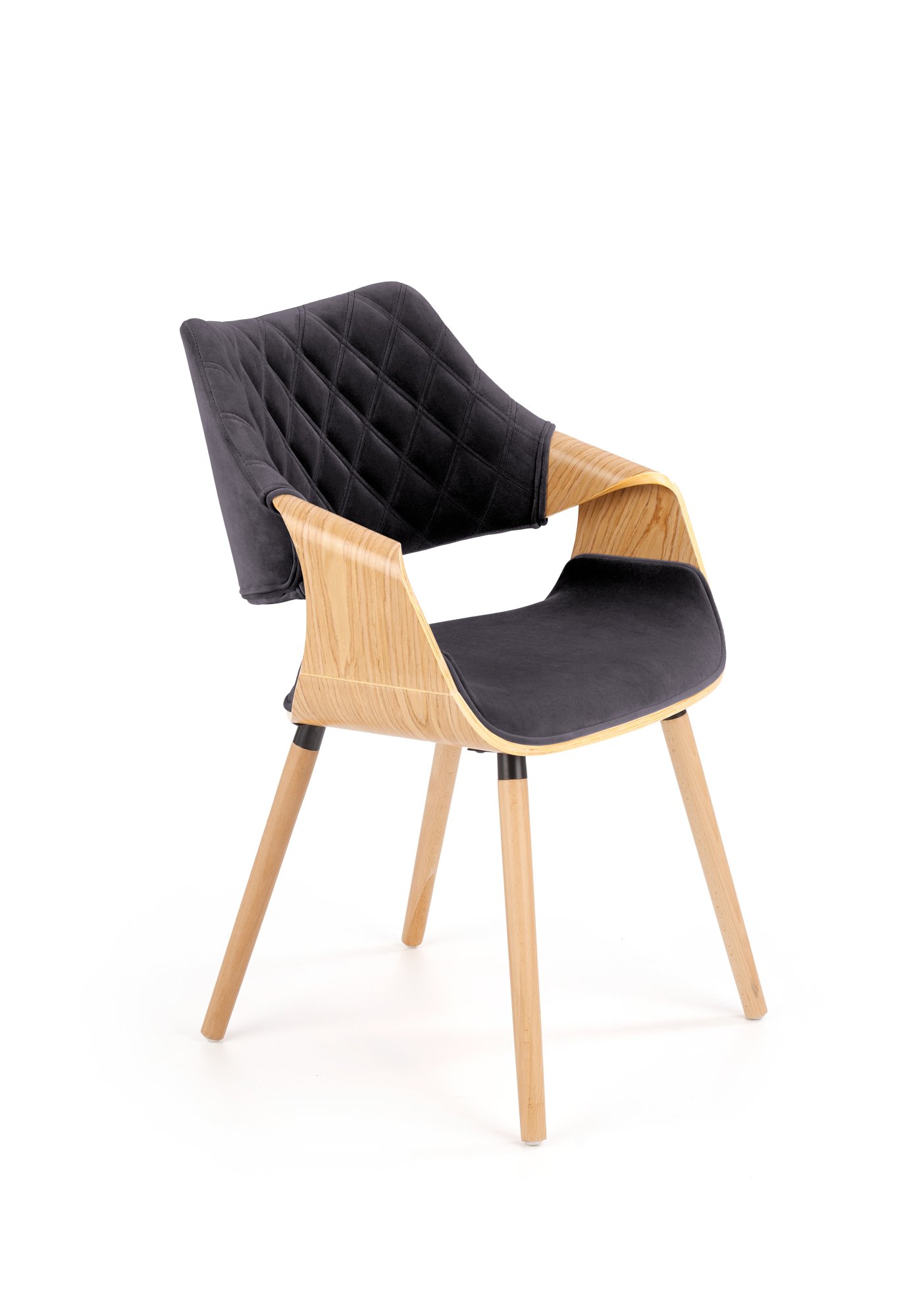 K396 chair, color: natural / black