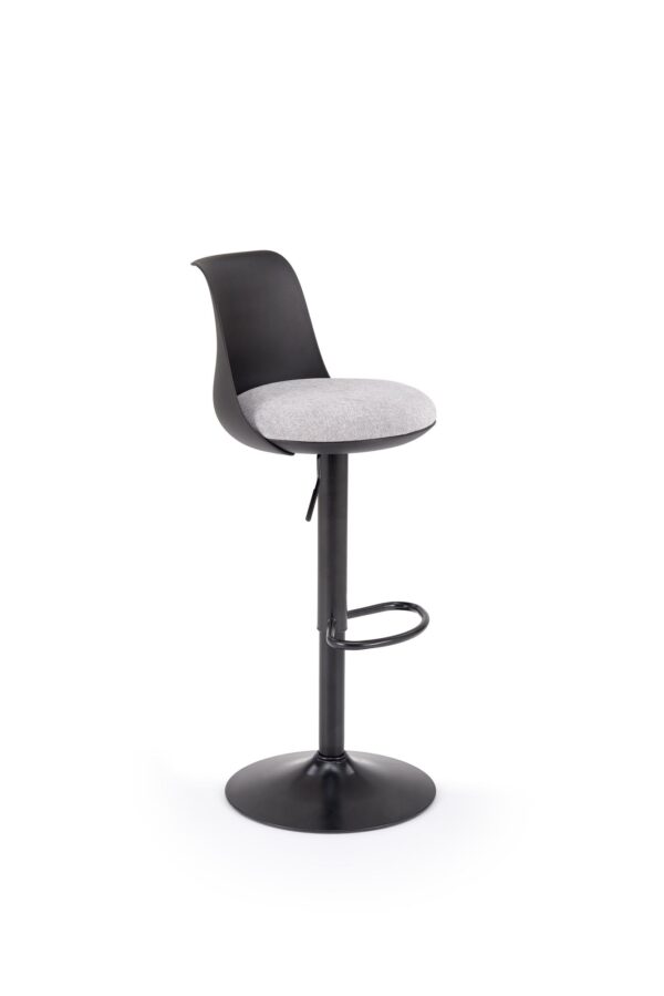 H127 bar stool, black / grey