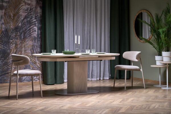 FALONE extension table, color: travertine / cashmere