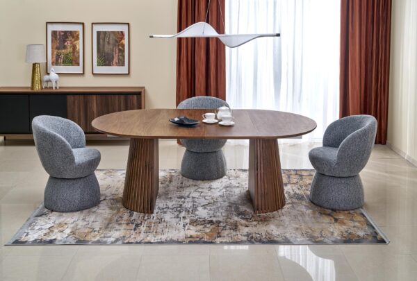 FARGO extension table, top - walnut, legs - walnut