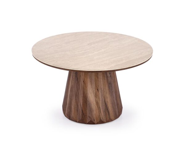 DIAVOLA c.table travertine / walnut