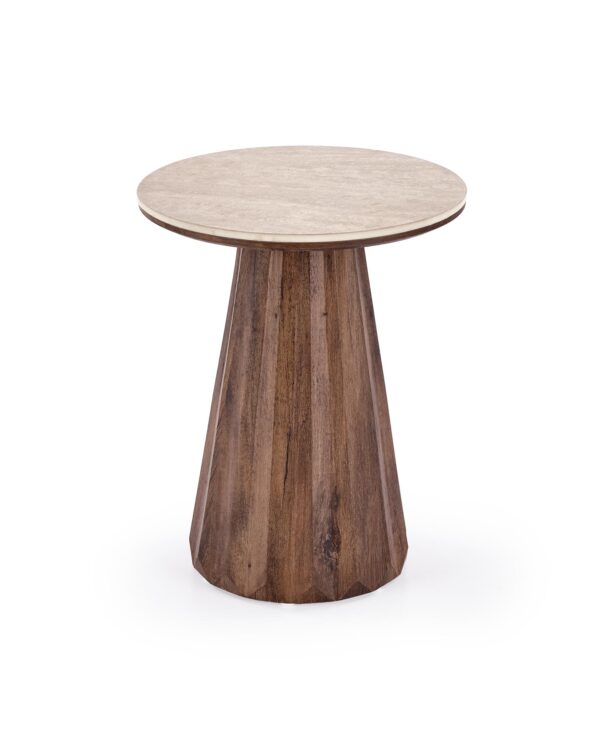 DIAVOLA S c.table travertine / walnut