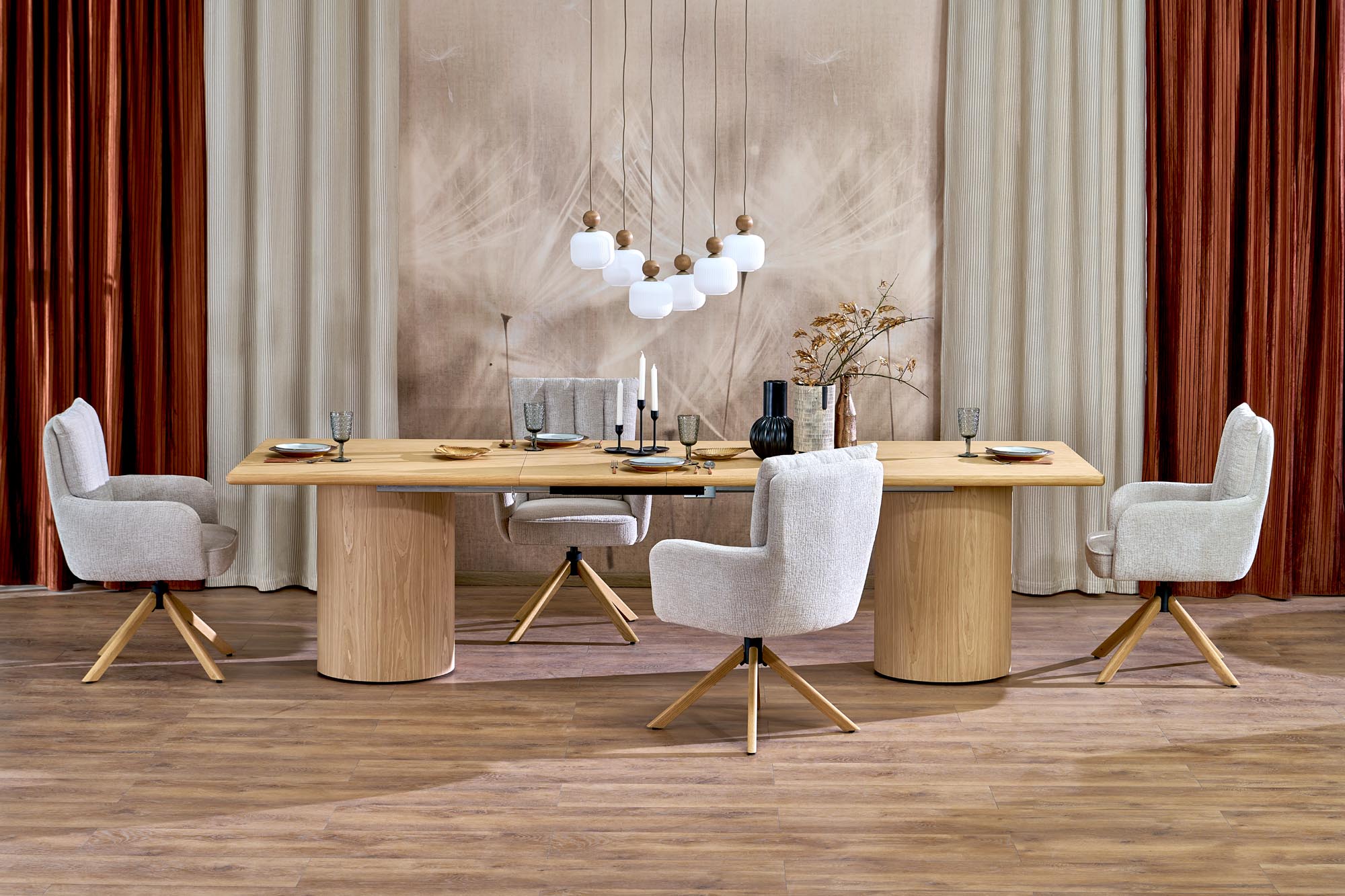 EVEREST extension table matt natural oak
