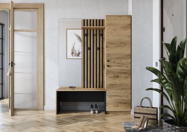 ZARIS hall, golden oak / black
